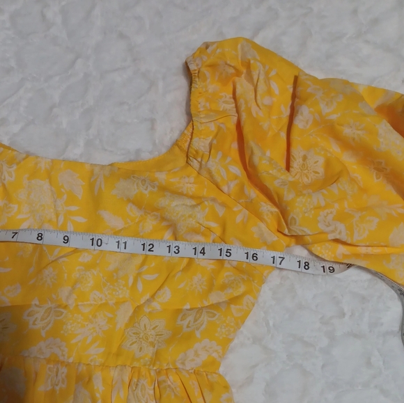 Yellow Long Sleeve Floral Dress - Picture 5 of 6
